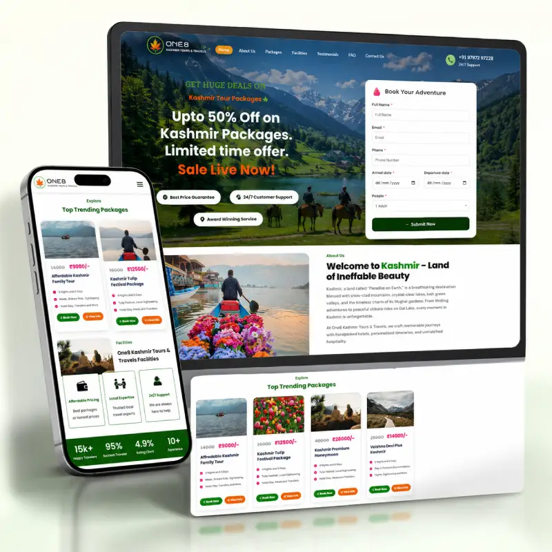 one8kashmirtourtravel website